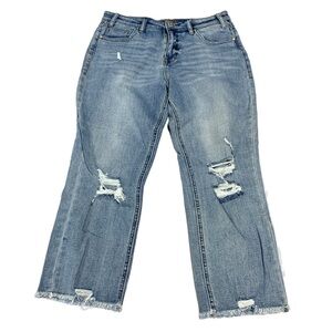 Rock & Roll Denim 31x27 Distressed Women's‎ Jeans High Rise 0661 Mom Jeans